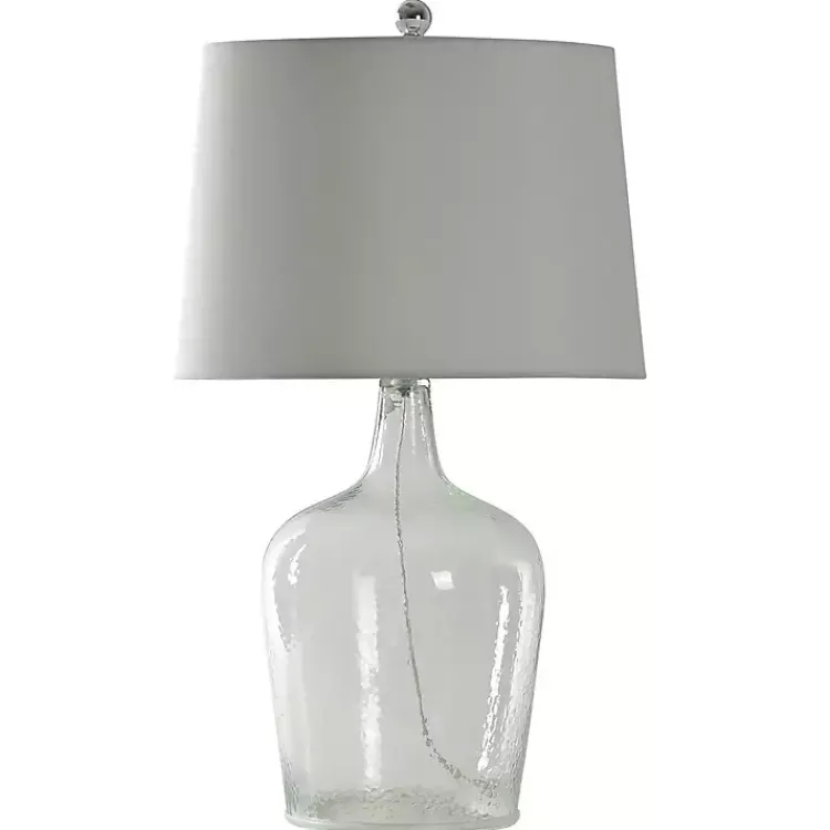 Kirklands Home Table Lamps|Clear Seeded Glass Table Lamp White