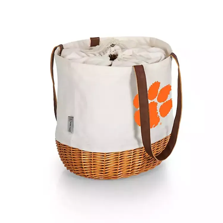 Kirklands Home Serving & Entertaining|Clemson Tigers Canvas Tote Bag Orange