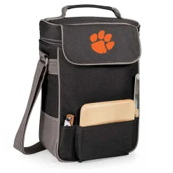 Kirklands Home Barware|Clemson Tigers Wine & Cheese Tote Black