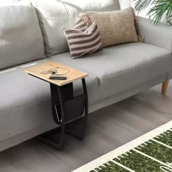 Kirklands Home Accent & End Tables|Cleveland Browns Wood C-Table Tan