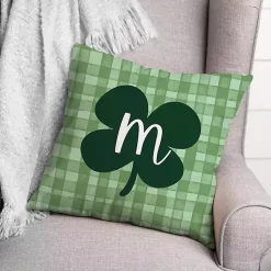 Online Clover Personalized Monogram Throw Pillow Pillows