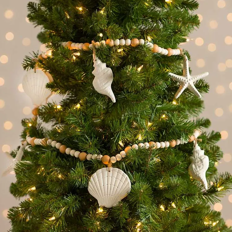 Discount Coastal Beaded Tree Garland Christmas Tree Decorations