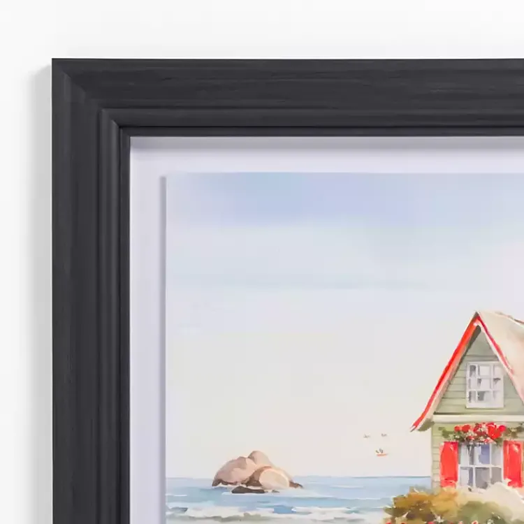 Best Coastal Christmas Cottage I Framed Art Print Christmas Art & Wall Decor