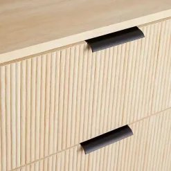 Kirklands Home Dressers & Chests|Coastal Oak Reeded 3-Drawer Dresser Tan