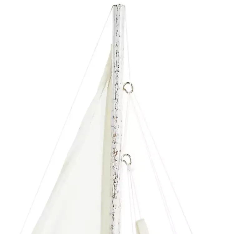 Sale Coastal White and Blue Sailboat Statue Statues & Figurines