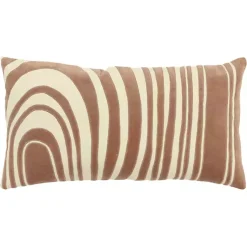 Online Cocoa and Natural Wave Lumbar Pillow Pillows