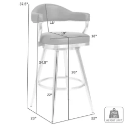 Kirklands Home Bar Stools & Counter Height Stools|Coffee Faux Leather Justin Swivel Counter Stool Brown