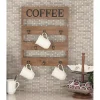 Kirklands Home Hooks|Coffee Metal and Wood Plank Wall Hooks