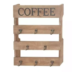 Kirklands Home Hooks|Coffee Metal and Wood Plank Wall Hooks