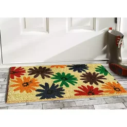 Kirklands Home Doormats|Colorful Daisies Doormat Multi