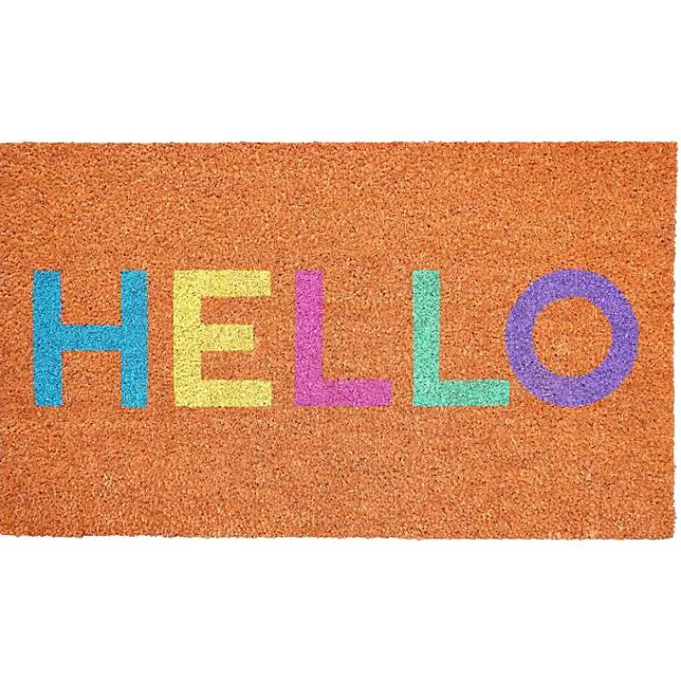 Kirklands Home Doormats|Colorful Hello Doormat