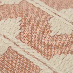 Sale Coral Heathered Embroidered Diamond Throw Pillow Pillows