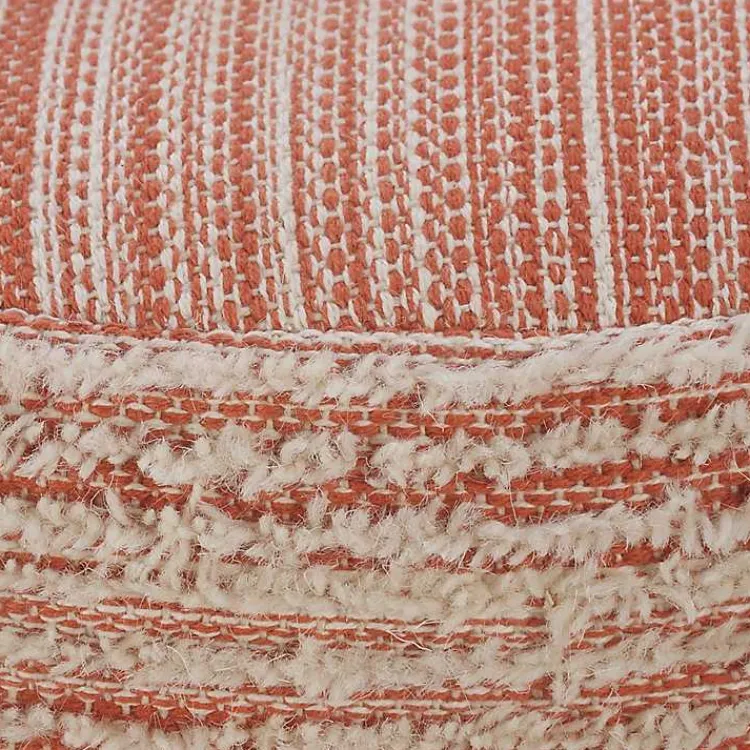 Online Coral Tropical Textured Distressed Pouf Poufs & Floor Cushions