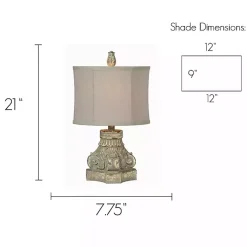 Kirklands Home Table Lamps|Corinthian Column Table Lamps, Set of 2 Ivory