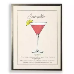 Kirklands Home Framed Art|Cosmopolitan Framed Art Print Red