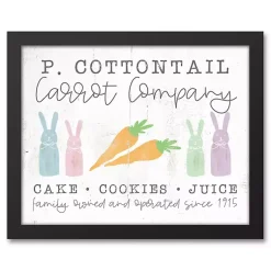 Best Cottontail Carrot Co. Framed Canvas Art Print Easter Decorations