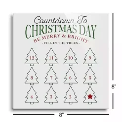 Sale Countdown to Christmas Dry Erase Board, 8x8 in. Christmas Art & Wall Decor