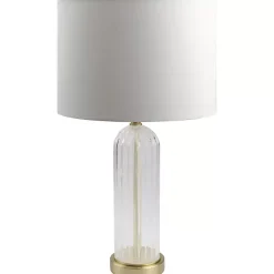 Kirklands Home Table Lamps|Crassula Clear Glass Table Lamp White