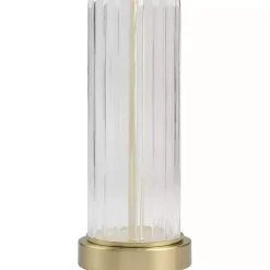 Kirklands Home Table Lamps|Crassula Clear Glass Table Lamp White