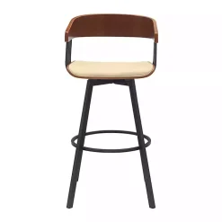 Kirklands Home Bar Stools & Counter Height Stools|Cream Athena Swivel Bar Stool Ivory