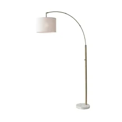 Kirklands Home Floor Lamps|Cream Bowman Arched Floor Lamp White