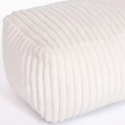 Kirklands Home Benches & Ottomans|Cream Comfy Foam Lounge Ottoman White