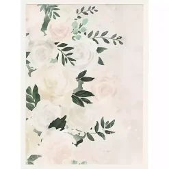 Kirklands Home Framed Art|Cream Elegant Floral Framed Art Print Ivory