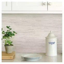 Kirklands Home Wall Murals & Wallpaper|Cream Grassweave Peel and Stick Wallpaper