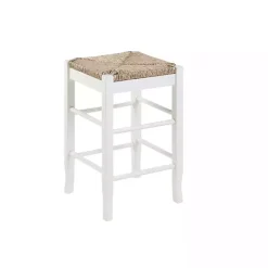Kirklands Home Bar Stools & Counter Height Stools|Cream Handwoven Counter Stool White