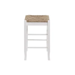 Kirklands Home Bar Stools & Counter Height Stools|Cream Handwoven Counter Stool White