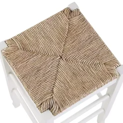 Kirklands Home Bar Stools & Counter Height Stools|Cream Handwoven Counter Stool White