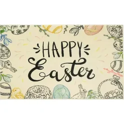 Best Cream Happy Easter Scatter Rug, 30x50 Easter Decorations