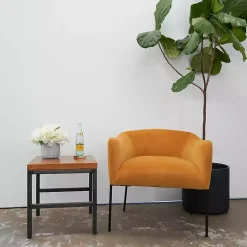 Cream Hydrangea Arrangement in Cement Planter Arrangements & Greenery