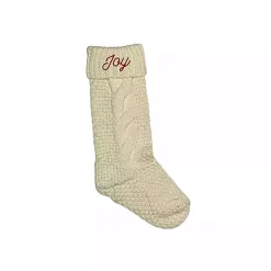Best Cream Joy Script Christmas Stocking Christmas Stockings & Stocking Holders