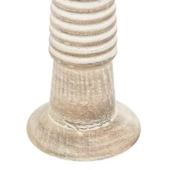 Clearance Cream Mango Wood Candle Holders, Set of 3 Candle Holders