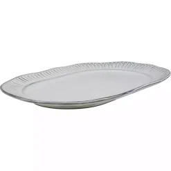 Kirklands Home Serving & Entertaining|Cream Scalloped Clay 2-pc. Serveware Set Ivory