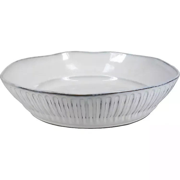 Kirklands Home Serving & Entertaining|Cream Scalloped Clay 2-pc. Serveware Set Ivory