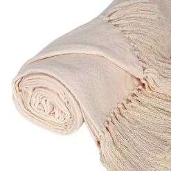 Hot Cream Simple Chevron Tassel Throw Blankets & Throws
