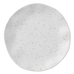 Kirklands Home Dinnerware|Cream Terrazzo 12-pc. Melamine Dinnerware Set Ivory