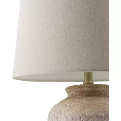 Kirklands Home Table Lamps|Cream Textured Ceramic Lia Table Lamp Ivory