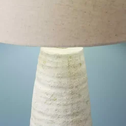 Kirklands Home Table Lamps|Cream Textured Maggie Table Lamp Tan
