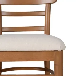 Kirklands Home Dining Chairs|Cream Upholstered Wood Dining Chairs, Set of 2 White