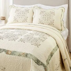 Kirklands Home Bedspreads & Coverlets|Cream Vintage Treasure King Bedspread
