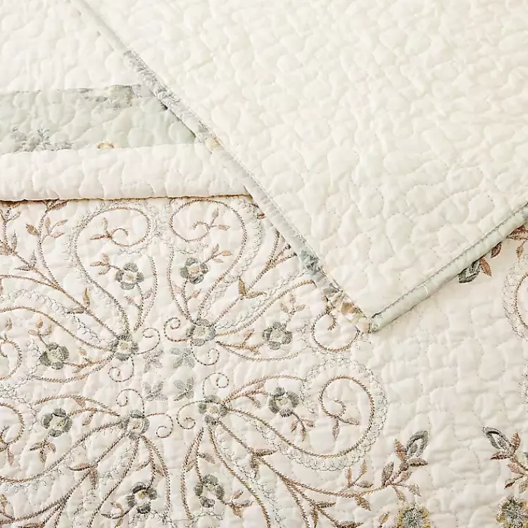 Kirklands Home Bedspreads & Coverlets|Cream Vintage Treasure King Bedspread