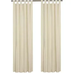 Kirklands Home Curtains & Drapes|Cream Weathermate Blackout Curtain Panel, 84 in. Ivory