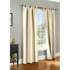 Kirklands Home Curtains & Drapes|Cream Weathermate Blackout Curtain Panel, 84 in. Ivory