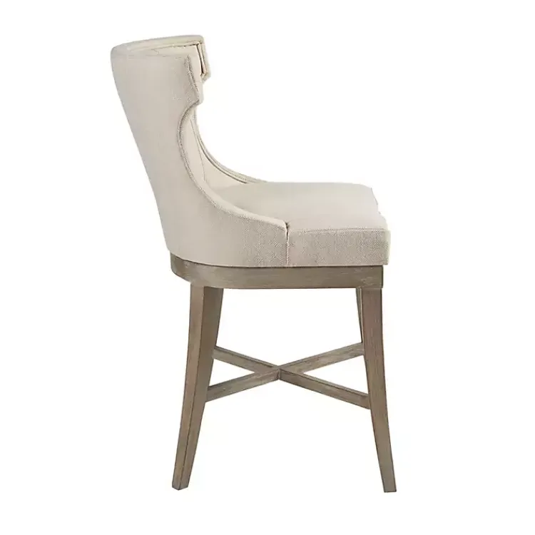 Kirklands Home Bar Stools & Counter Height Stools|Cream Wingback Swivel Seat Counter Stool