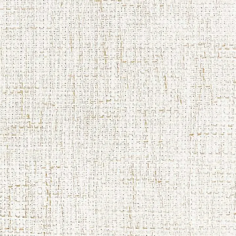 Kirklands Home Benches & Ottomans|Cream Woven Upholstered Tufted Storage Ottoman White