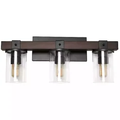 Kirklands Home Flush Mount Lighting|Crossbeam Vanity Flushed Mount Shade Brown