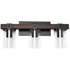 Kirklands Home Flush Mount Lighting|Crossbeam Vanity Flushed Mount Shade Brown